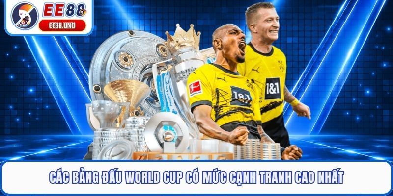 Các bảng đấu World Cup có mức cạnh tranh cao nhất
